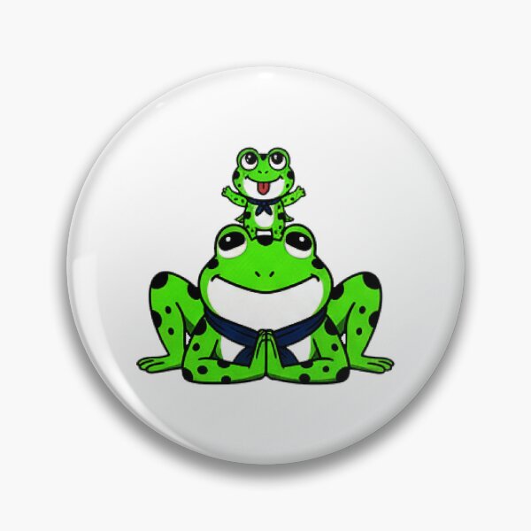 Item preview, frog doing yoga, meditating frog, Yoga frogs designed and sold by AddlPoolart.