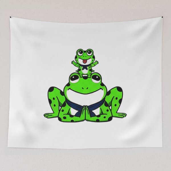 Item preview, frog doing yoga, meditating frog, Yoga frogs designed and sold by AddlPoolart.