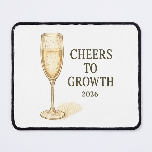 Item preview, Cheers to Growth — New Year 2026 designed and sold by retroman78.