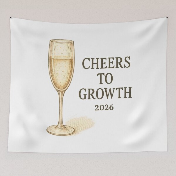 Item preview, Cheers to Growth — New Year 2026 designed and sold by retroman78.