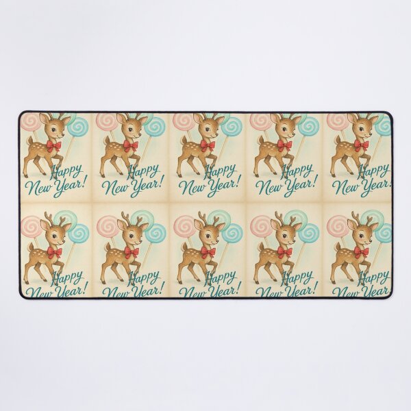 Item preview, Happy New Year - Vintage Reindeer with Lollipops printed by FELIA designed and sold by Felia001.