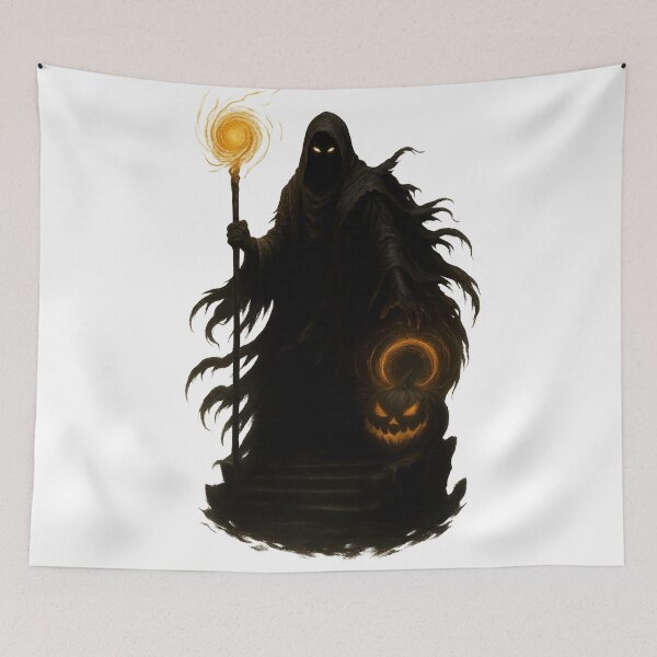 Item preview, Hechicero oscuro con calabaza maldita designed and sold by VivaThread.