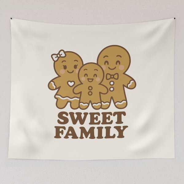 Item preview, Sweet Gingerbread Family designed and sold by SnappyPNG.