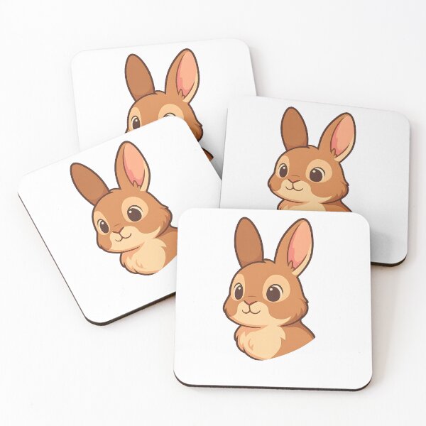 Item preview, Cute brown rabbit with a smile designed and sold by Adriiian Shop.