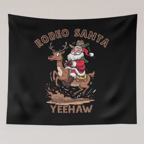 Item preview, Rodeo Santa T-Shirt  Funny Western Christmas Bucking Reindeer Holiday Tee designed and sold by harinshop ⭐⭐⭐⭐⭐.
