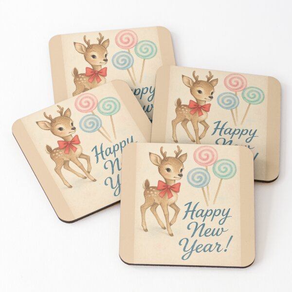Item preview, Vintage Reindeer with Lollipops - Vintage Reindeer Party T-Shirt designed and sold by Felia001.