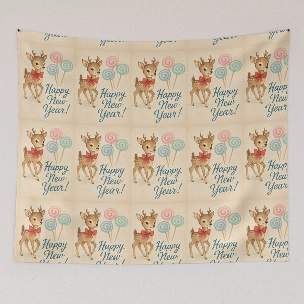 Item preview, Vintage Reindeer with Lollipops - Vintage Reindeer Party T-Shirt designed and sold by Felia001.