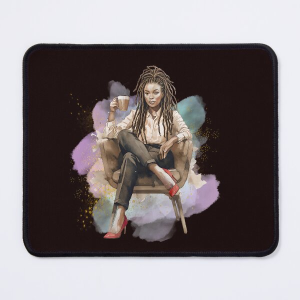 Item preview, Confident Woman with Locs in Red Heels – Watercolor Art designed and sold by WHDProduction45.