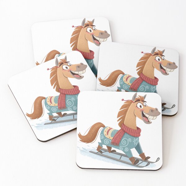 Item preview, Funny Winter Horse on a Sled | 2026 New Year Illustration by Vivo Studio designed and sold by VivoStudio.