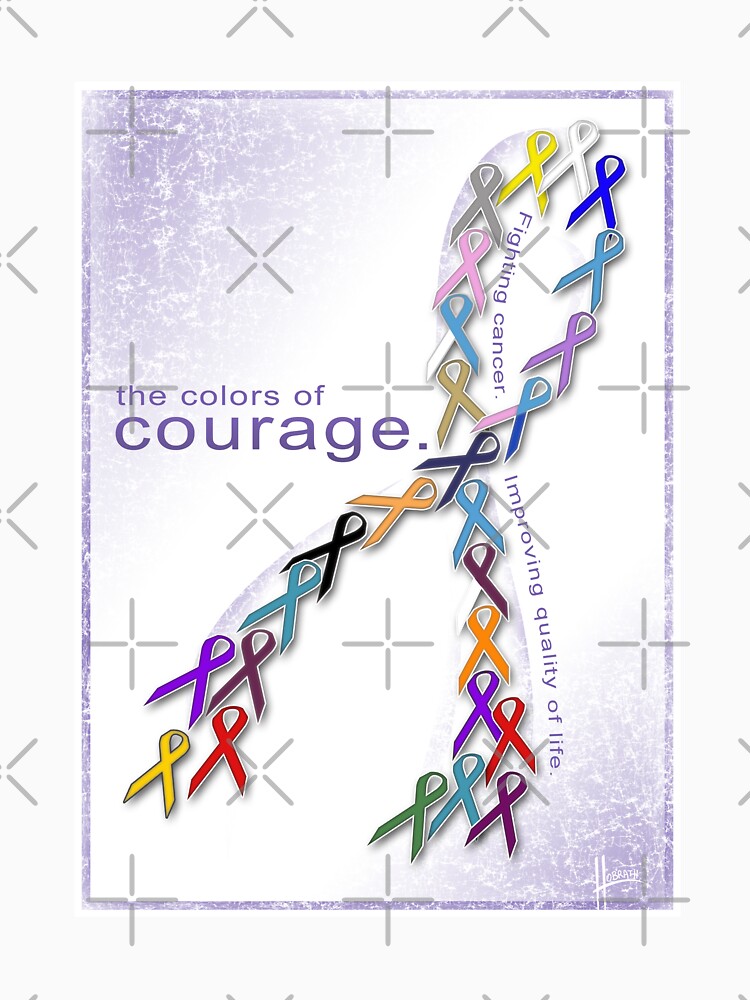 The Colors of Courage Cancer Awareness Ribbons by hobrath