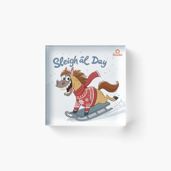 Item preview, Sleigh All Day Horse | Funny Christmas 2026 Illustration by Vivo Studio designed and sold by VivoStudio.
