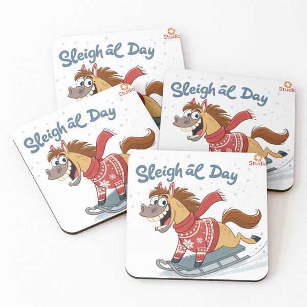 Item preview, Sleigh All Day Horse | Funny Christmas 2026 Illustration by Vivo Studio designed and sold by VivoStudio.