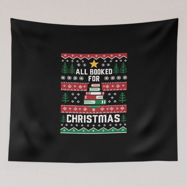 Item preview, All Booked For Christmas, Book Lovers Christmas designed and sold by CloudyPress.