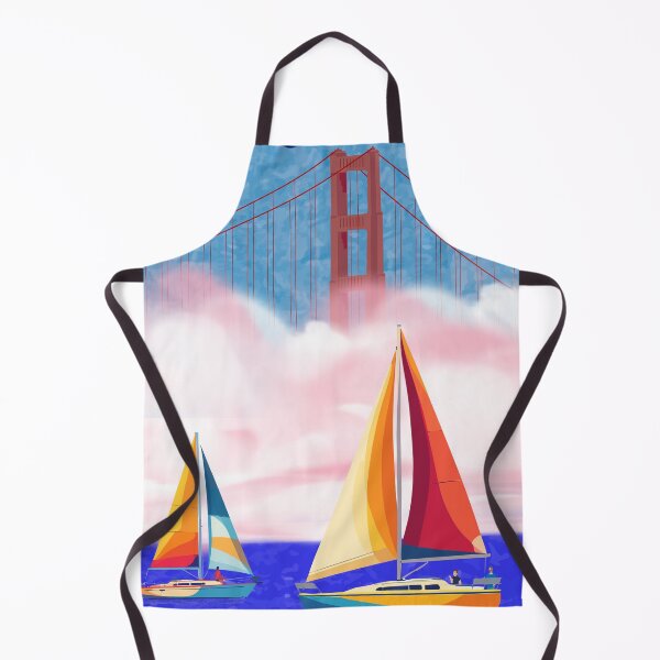 Item preview, Vibrant Sailboats on the San Francisco Bay with Golden Gate Bridge designed and sold by DeeLulu.