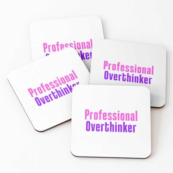 Item preview, Professional Overthinker in Pink Funny Typography  designed and sold by Memes N Lore .