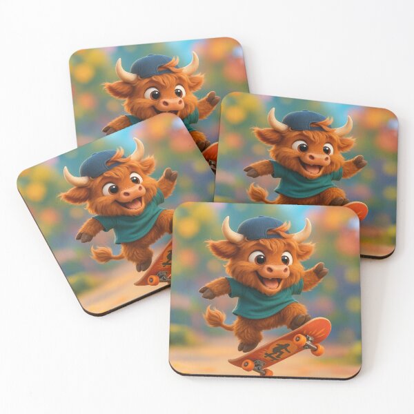 Item preview, Skater Highland Cattle Cow designed and sold by Sillytoe.