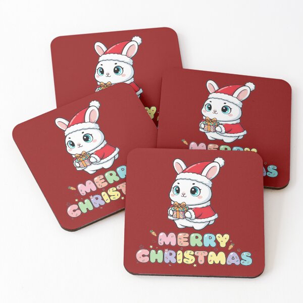 Item preview, Cute Christmas Bunny Holding a Gift  designed and sold by UniqueArtsOnly.