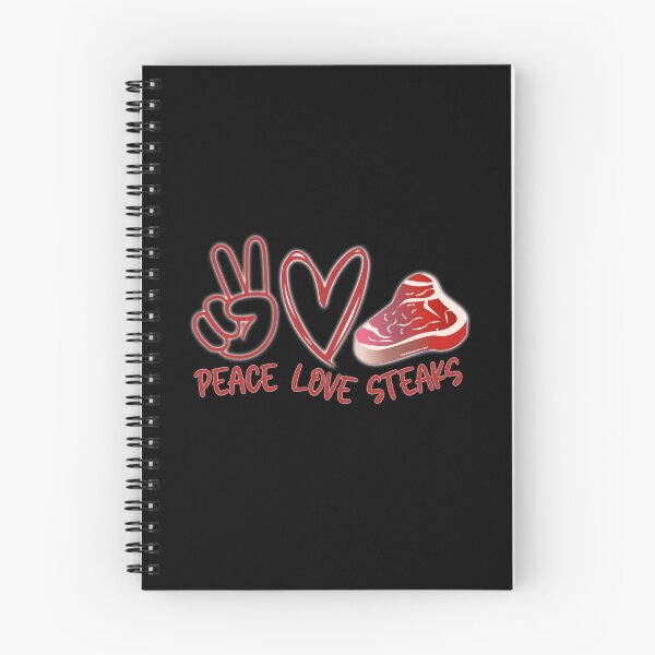 Item preview, Peace Love Steaks | Meat Lovers | Meat Eaters | Carnivore Diet | Hippie Style Graphic designed and sold by Made by Tamar.