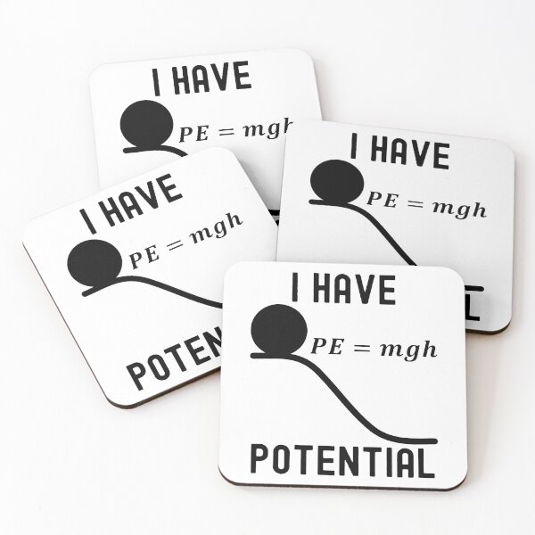 Item preview, Funny Nerdy I Have Potential Physics Science Teacher Black Text designed and sold by MathWare MathClips.