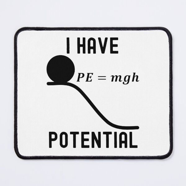 Item preview, Funny Nerdy I Have Potential Physics Science Teacher Black Text designed and sold by MathWare MathClips.