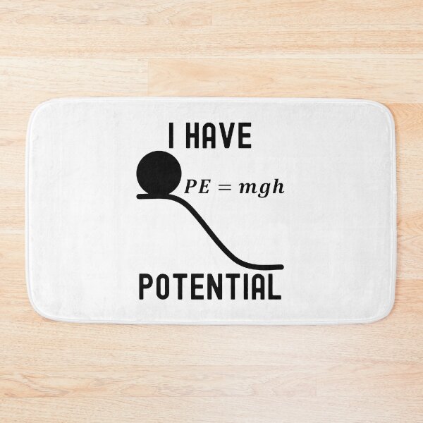 Item preview, Funny Nerdy I Have Potential Physics Science Teacher Black Text designed and sold by MathWare MathClips.