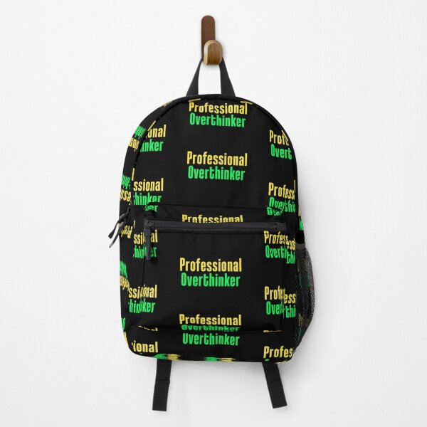 Item preview, Professional Overthinker in Yellow and Green Funny Typography  designed and sold by Memes N Lore .