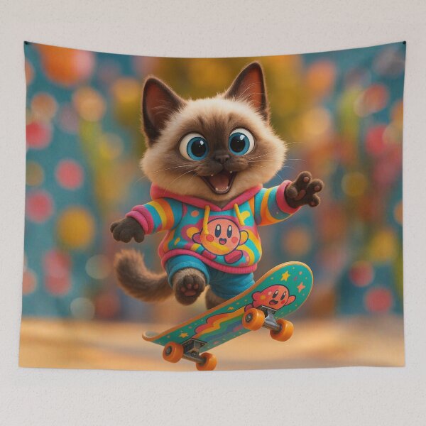 Item preview, Skater Himalayan Cat designed and sold by Sillytoe.