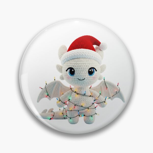 Item preview, Light Fury Crochet: Baby Christmas Dragon Wrapped in Lights designed and sold by Polarisofficial.