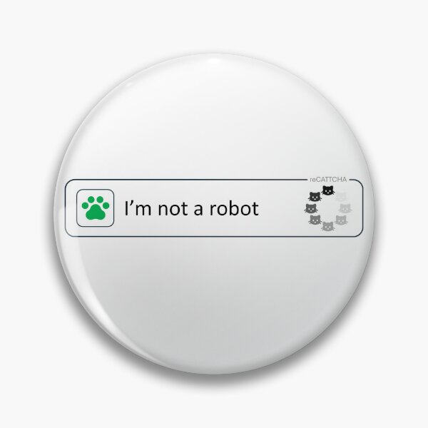 Artikelvorschau, Ich bin kein Roboter CATTCHA CAPTCHA (heller Hintergrund) entworfen und verkauft von cyberbcat.