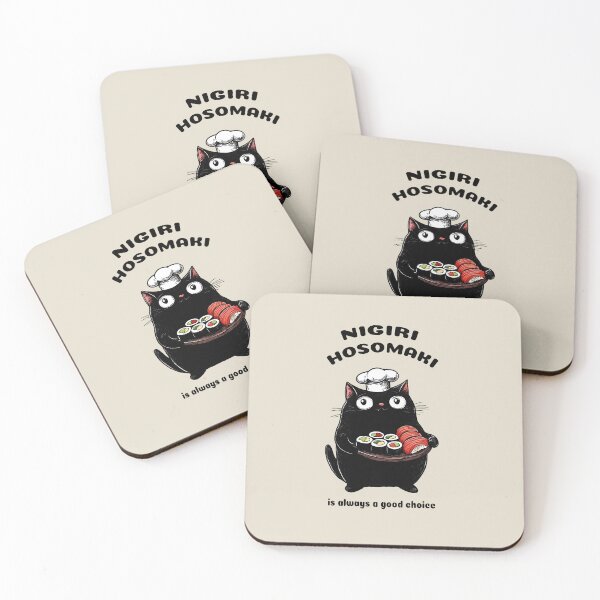 Item preview, Kawaii Chef Cat, Sushi Nigiri And Hosomaki designed and sold by OrenjiArtShop.