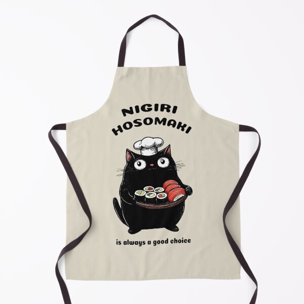 Item preview, Kawaii Chef Cat, Sushi Nigiri And Hosomaki designed and sold by OrenjiArtShop.
