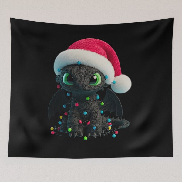 Item preview, Crochet Night Fury: Toothless Christmas Wrapped in Lights designed and sold by Polarisofficial.