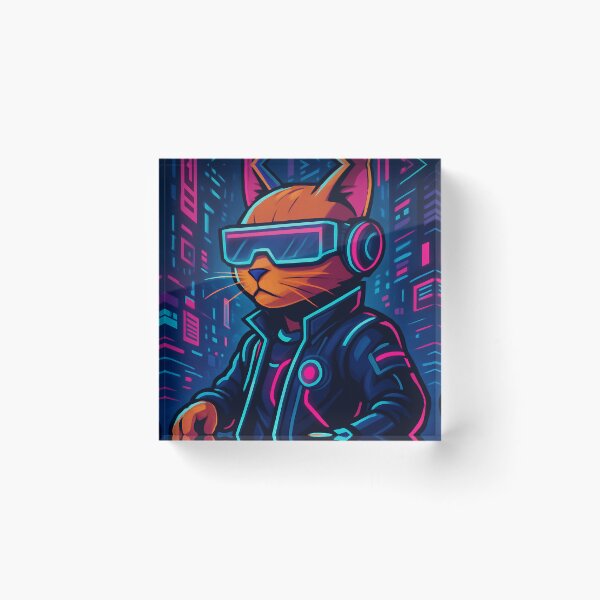 Item preview, Neon Cat VR Cyberpunk designed and sold by Krfto.