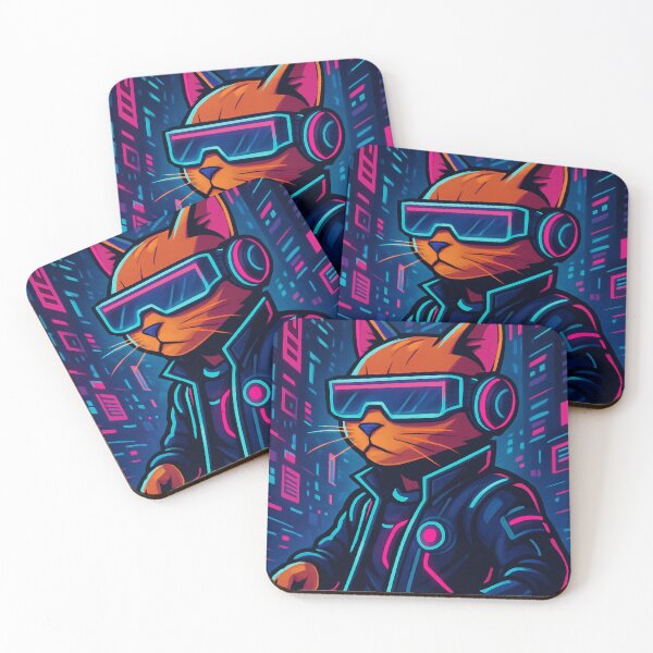 Item preview, Neon Cat VR Cyberpunk designed and sold by Krfto.