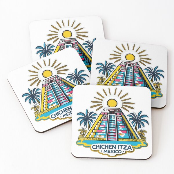 Item preview, Chichén Itzá Mexico | El Castillo Pyramid Illustration designed and sold by KiValuate.