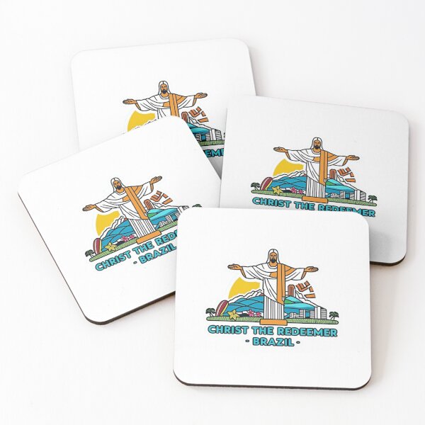 Item preview, Christ the Redeemer Brazil Line Art | Minimalist Rio Landmark Sticker designed and sold by KiValuate.