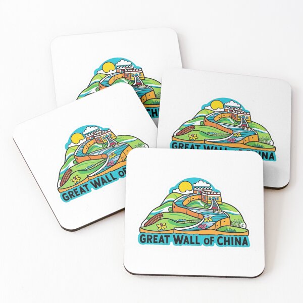 Item preview, Great Wall of China Line Art | Minimalist World Landmark Sticker designed and sold by KiValuate.