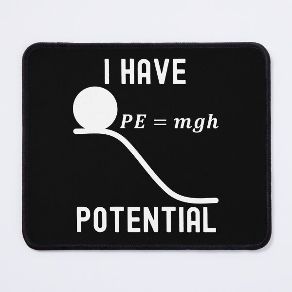 Item preview, Funny Nerdy I Have Potential Physics Science Teacher White Text designed and sold by MathWare MathClips.