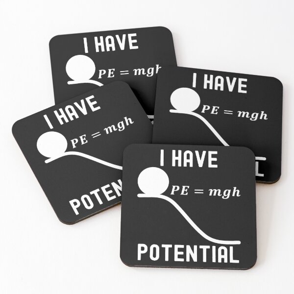 Item preview, Funny Nerdy I Have Potential Physics Science Teacher White Text designed and sold by MathWare MathClips.