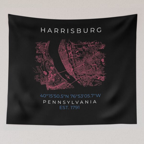 Item preview, Harrisburg, Pennsylvania | Map of My Heart designed and sold by Maps and More.
