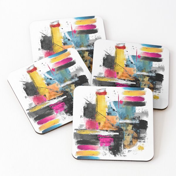 Item preview, Vivid Urban Brushscape MultiColored Paint designed and sold by Modern-Tropical.