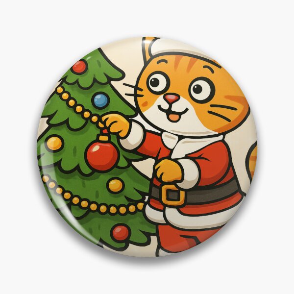 Item preview, Santa Сat   near the Christmas tree - Vintage -Style New Year card designed and sold by Felia001.