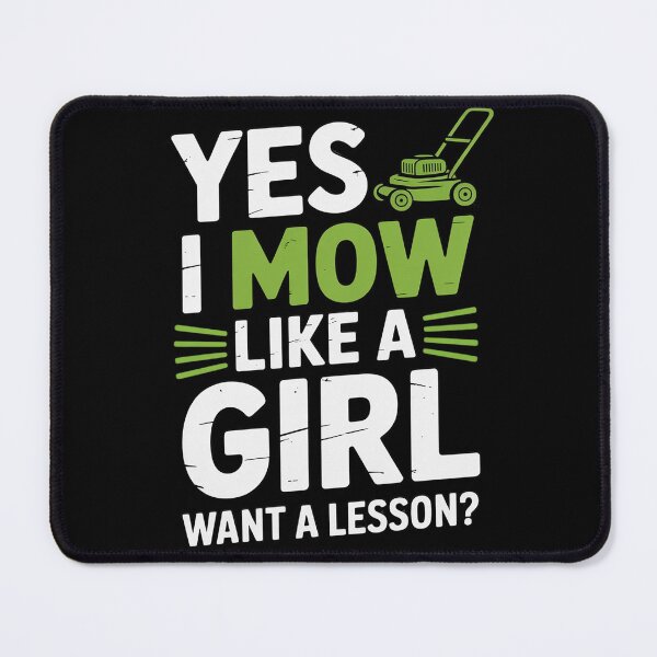 Item preview, I Mow Like A Girl Lawnmower Mower Lawn Mowing Gardener Women designed and sold by duolastgend.