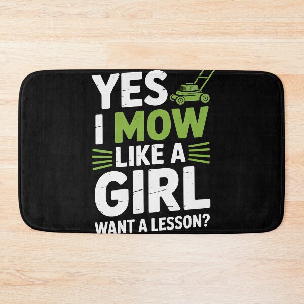 Item preview, I Mow Like A Girl Lawnmower Mower Lawn Mowing Gardener Women designed and sold by duolastgend.