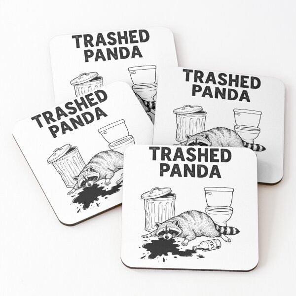 Item preview, Trashed Panda, funny raccoon drinking humor gift, party animal joke graphic tee designed and sold by saloui.