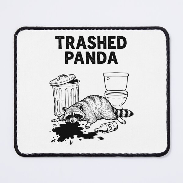 Item preview, Trashed Panda, funny raccoon drinking humor gift, party animal joke graphic tee designed and sold by saloui.