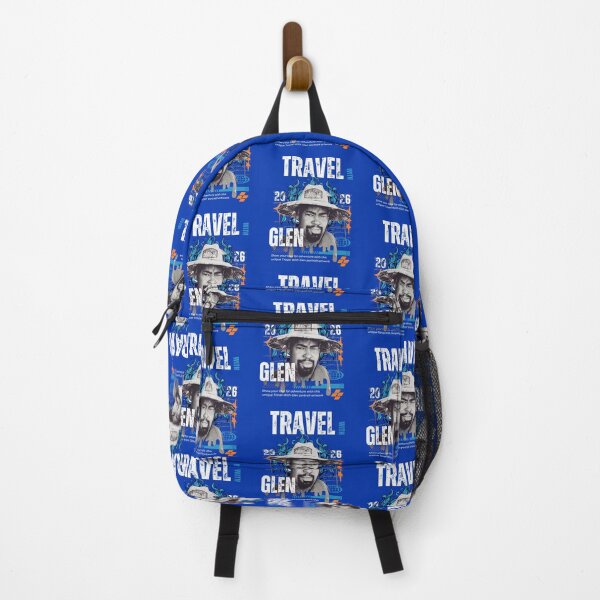 Item preview, Travel With Glen V3 Blue trn-bg – Signature Travel Portrait Art | Adventure, Explorer & World Traveler Design designed and sold by buycostarica.