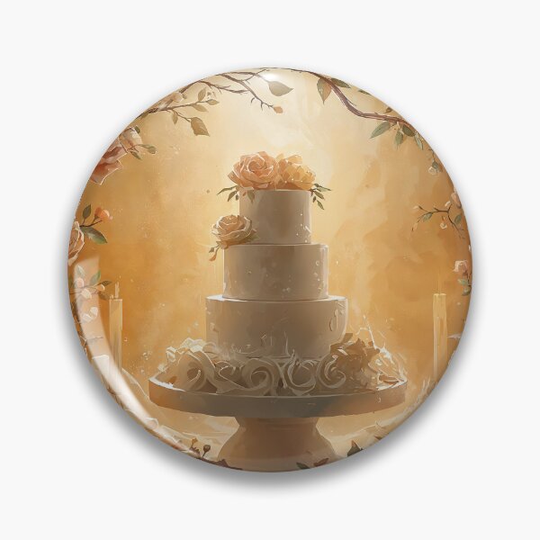 Item preview, Golden Wedding Cake Floral Elegance designed and sold by NIVEX.
