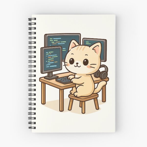 Item preview, Cute Programmer Cat designed and sold by HoopeStylee.