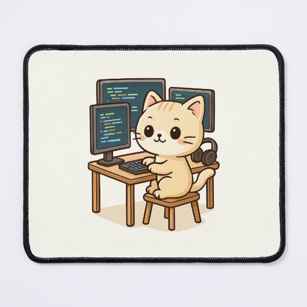 Artikelvorschau, Niedliche Programmiererkatze entworfen und verkauft von HoopeStylee.